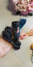 Cuerda de algodón encerado para hacer joyas, cuerda de rosca de 0,5mm, 0,8mm, 1mm, 1,5mm, 2mm, color negro