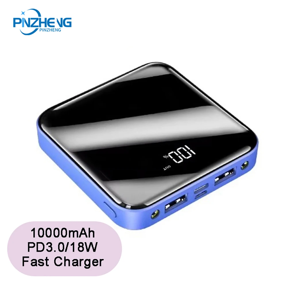 

PINZHENG 10000mAh Mini Power Bank Portable Charger Power Bank External Battery Charger Outdoor Power Bank For iPhone 11 Samsung