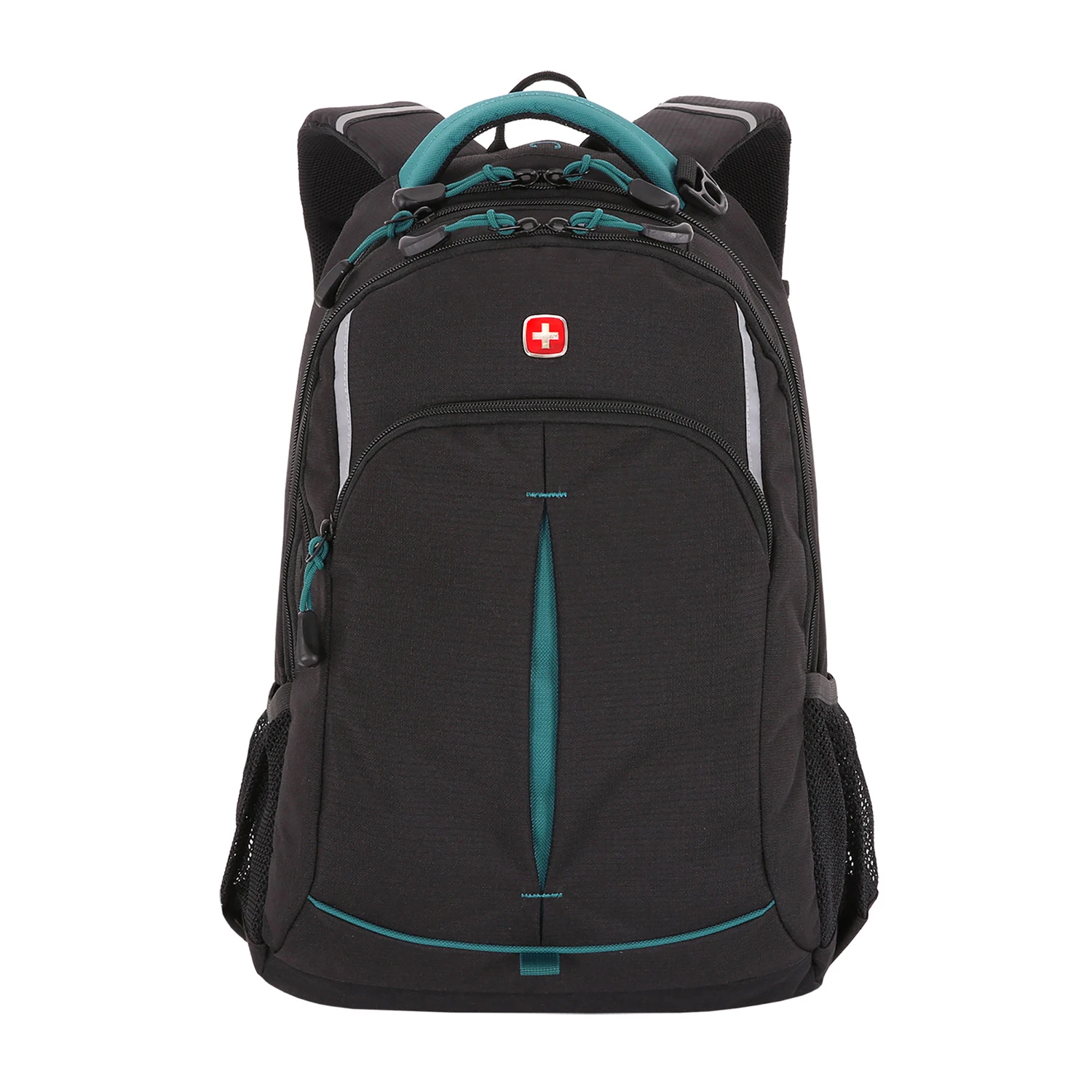 Рюкзак Swissgear черный/бирюзовый 32x15x46 см 22 л| |