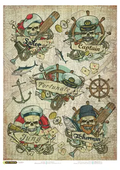 

Rice paper for Decoupage "" Sea Stories "","Craft Premier" ", A3, 25 g/m cpd0607