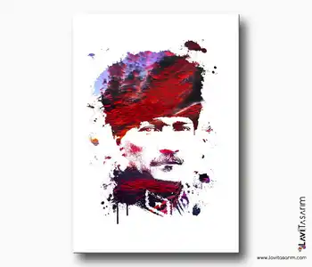 

Mustafa Kemal Ataturk Canvas Painting-Home Picture Frames Wall Photo Frame Wooden Canvas Frame