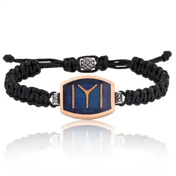 

Merve Silver Kayi Length Macrame Men 'S Bracelet