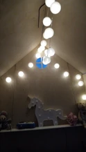 Lights-String Garland Cotton-Ball Led Wedding Party Christmas Outdoordiy Holiday 5M Crib