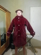 Coat Hooded Long-Fur-Coat Faux-Rabbit-Fur Winter Women Thick New Warm Loose Female Large-Size