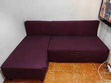 Grey Plain Color Elastic Stretch Sofa Cover Need Order 2Piece Sofa Cover If L-style fundas