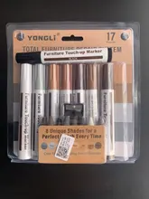17Pcs Furniture Touch Up Kit Markers & Filler Sticks Wood Scratches Restore Kit