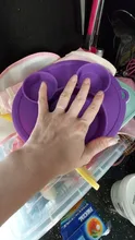 Plato para niños con cuenco de bebé de silicona, vajilla de alimentación sin BPA con succión