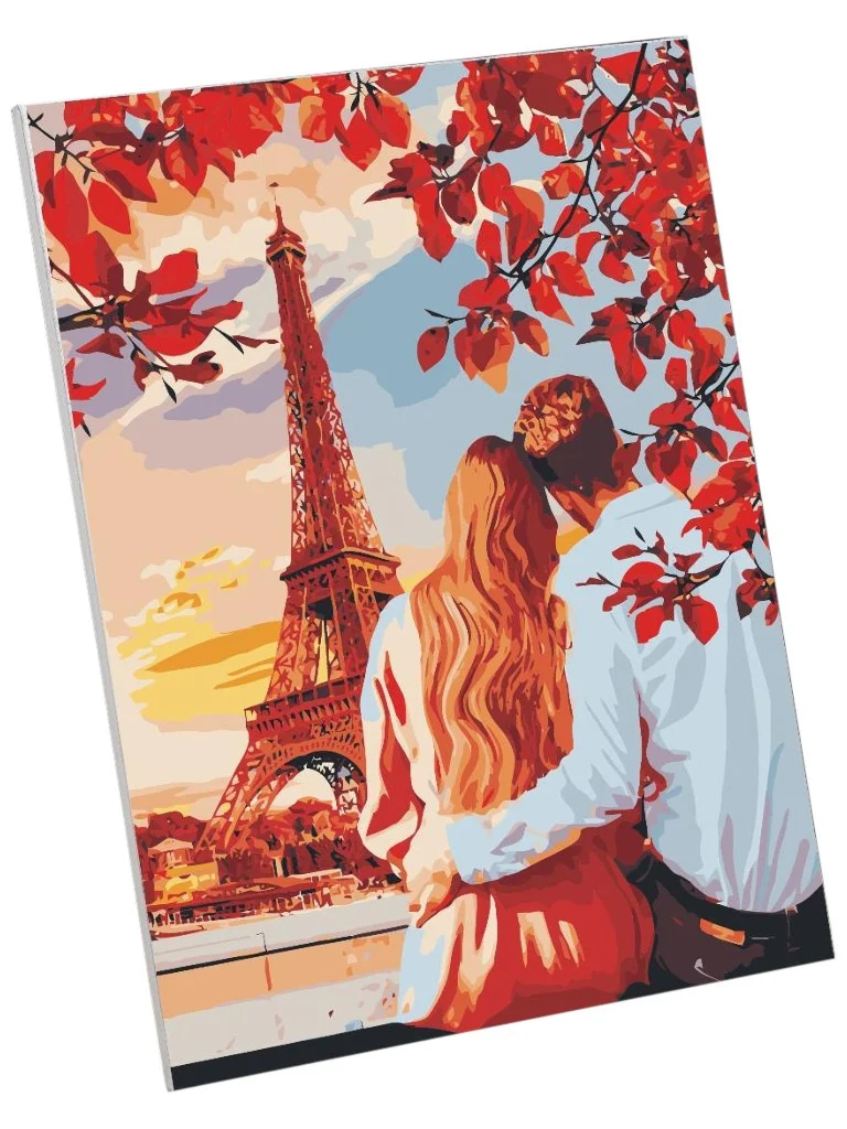 Painting by numbers School talent rendezvous in Paris 40x30cm | Дом и сад