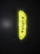 Pegatinas reflectantes de advertencia de colisión para puerta de coche, adhesivos reflectantes de larga distancia, adhesivos decorativos de papel, 4 Uds.