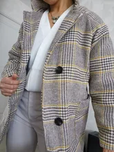 Abrigo grueso de lana para niñas, ropa de moda a cuadros para niños, prendas de vestir exteriores para Otoño e inglés, ropa para adolescentes, escuela