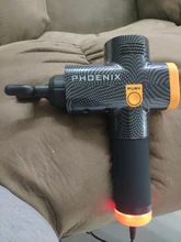 Phoenix-pistola de masaje de percusión a2, masajeador corporal eléctrico negro, terapia con 4 cabezales, MG55008
