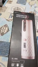 Rizador de pelo automático inalámbrico, rizador de pelo recargable por USB, rizador de pelo de cerámica con pantalla LCD