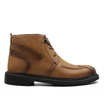

Falcon 1002 Tied Nubuck Men Boots-Tan, 2021 Fashion, New Season, Lacing and Zipper, orthopedic Shoe Sole Winter Postal