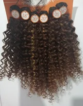 FASHION IDOL-mechones de pelo sintético rizado Afro, malla con división frontal con cierre, extensiones de cabello falso tejido de 16-20 pulgadas