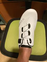 Zapatos de ciclismo de carretera transpirables, calzado profesional para bicicleta de montaña, con autosujeción, color blanco