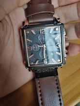 Reloj deportivo para hombre, cronógrafo de cuarzo, con Esfera Grande cuadrada de cuero, marca superior de lujo, a la moda, resistente al agua, nuevo, 2021