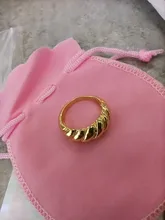 Anillos irregulares de croissant para mujer, Anillos geométricos circulares gruesas con texturas minimalistas, joyería 2021