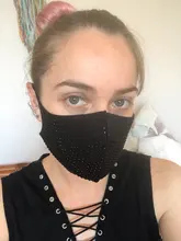 4pc brillo ostentoso diamantes cara MaskReusable boca lentejuela brillante Anti Haze a prueba de polvo máscara de protección máscara mascarillas