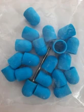 20 piezas, Purple, pulido de uñas, bandas de lijado, gorros de pedicura con mandril de goma, removedor de Gel, brocas de decoración de uñas, herramientas para cutículas