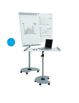 

BLACKBOARD MOBILE ROCADA TRANSFORMABLE IN METALLIC TABLE LACQUERED BLUE 68X104 CM