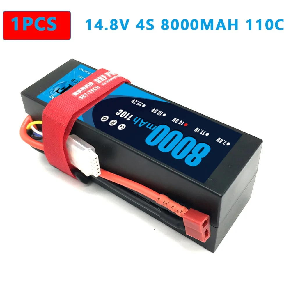 DXF Lipo аккумулятор 2s 4S HardCase 7,4 V 14,8 V 6500mAh 8000mah 60C 110C 100C 200C AKKU для 1:8 1:10 RC автомобиль E Багги Truggy грузовик
