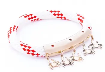 

BiggDesign AnemosS Crab Detailed Rope Bracelet - Red