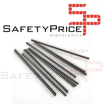 

5x single pin Strip 1x40 pin Black row male soldar Arduino 40 pin
