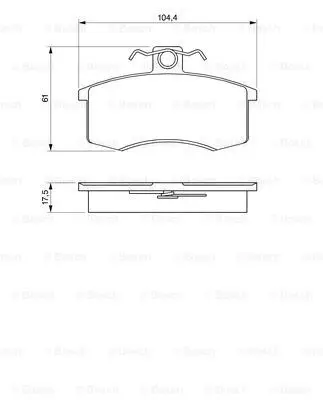 Колодки дисковые перед. LADA 2108-2112 1.1-1.5&16V 86 BOSCH 0 9