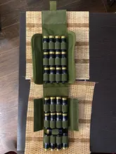 Bolsa de carcasa de munición táctica, 25 balas, calibre 12, riñonera Molle, soporte para pistola de tiro, Cartucho para Rifle, accesorios de caza