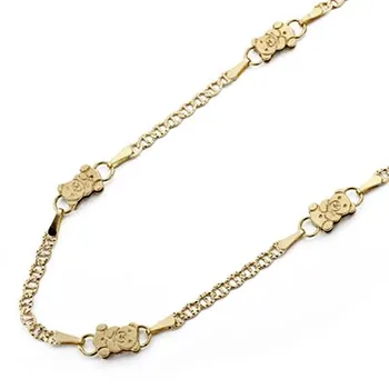 

Choker 18k Gold Bears 45cm. [AA0021]