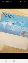 Funda de tarjeta de PVC transparente a prueba de agua para tarjetas de crédito, funda protectora para tarjetas de identificación, Unisex
