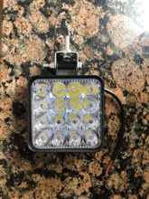 Barra de luz led para coche todoterreno, lámpara de trabajo con 16 luces de 48W, 12V 24V, compatible con automóvil 4x4, SUV, ATV, tractor, camiones y excavadora