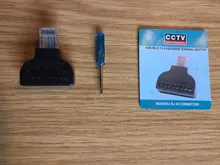 ESCAM-Adaptador de Terminal de tornillo RJ45, Ethernet macho a 8 pines AV, bloque convertidor, enchufe para cámara CCTV
