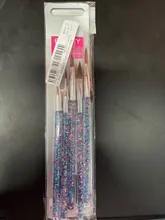 Nuevo pincel brillante para manicura, para polvo acrílico, 100%, nailon, acrílico, redondo, 7 tamaños