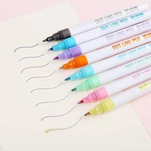 8 цветов художественная маркерная ручка Подарочная карточка ручки для рисования двойная линия контурная ручка для записи планировки постеров материалы для художника