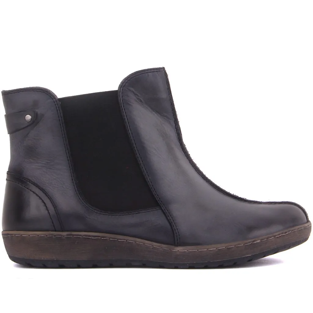 

Sail Lakers-Navy Blue Leather Women 'S Boots