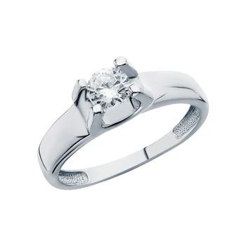 

Silver ring with cubic zirconia sunlight sample 925