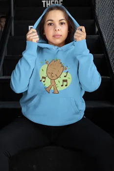 

Angemiel Wear Dancing Groot Blue Women 'S Hooded Sweatshirt