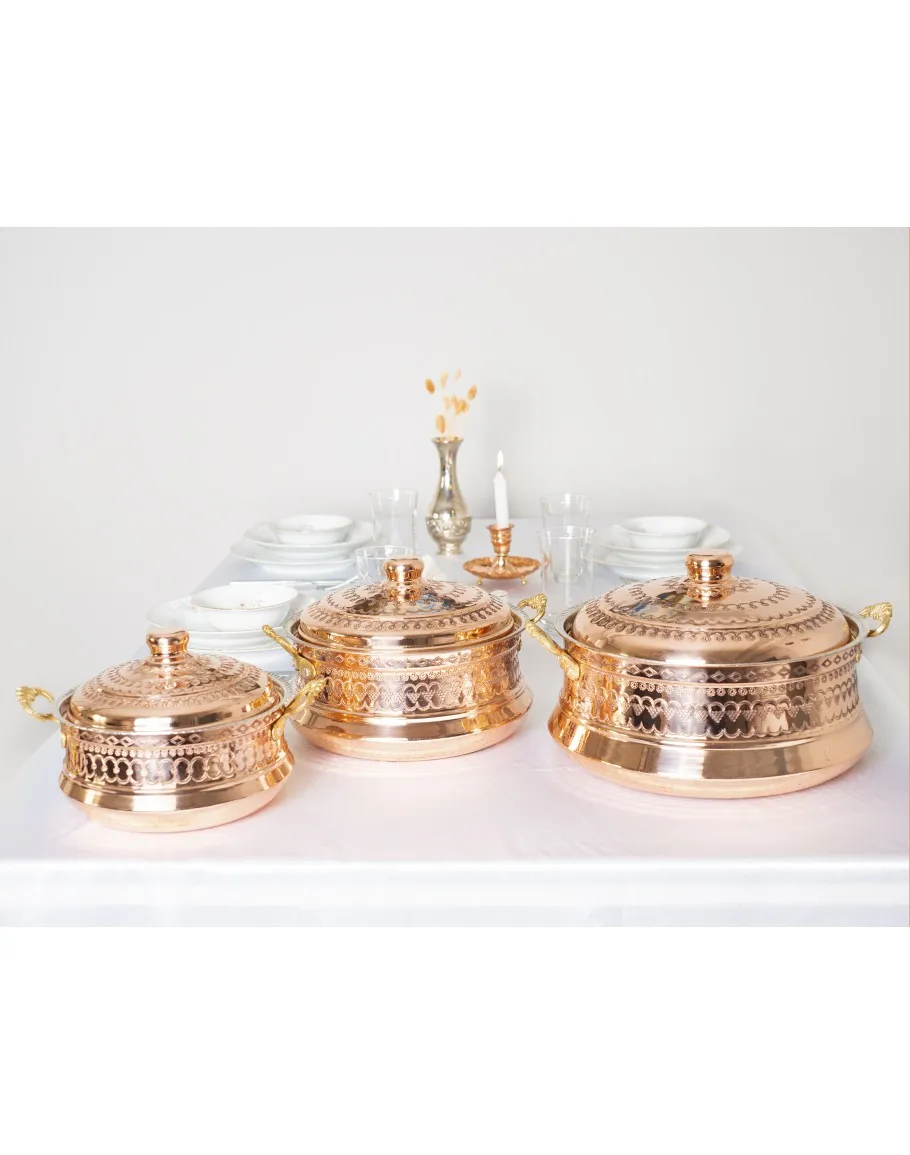

Hand made Engraving Copper 6 PCS Hight Quality Modern Turkish Cookware set