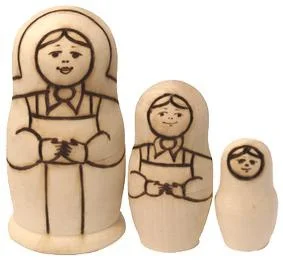 

Matryoshka with burning. Tradition 2. three-seat (3 in 1, high. 11