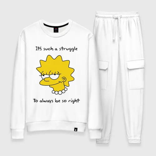 Женский костюм хлопок Лиза Симпсон (3)|Спортивные костюмы| |