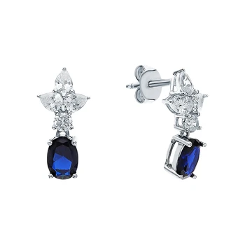 

Silver earrings with cubic zirconia sunlight sample 925