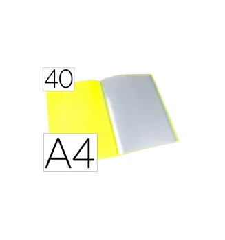 

Folder led showcase 40 polypropylene cases DIN A4 yellow opaque FLUOR