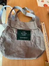 Bolsos de lona Vintage de pana para mujer, de estilo literario y artístico bolso de hombro, sencillo, con hebilla de Color sólido, bolso de tela