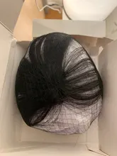 Flequillo brasileño de cabello humano, Clip de flequillo postizo hecho a mano, flequillo ligero y romo de aire suave