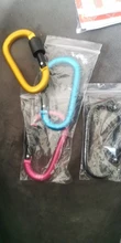 4 unids/lote de aleación de mosquetón de Escalada 8cm Tipo de Bloqueo d quickdraw mosquetón hebilla de aluminio colgante tuerca mochila hebilla YJN