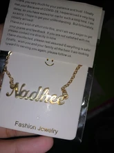 Collar de acero inoxidable con nombre personalizado para mujer, Gargantilla con placa con nombre personalizada, joyería con inicial, regalo de cumpleaños