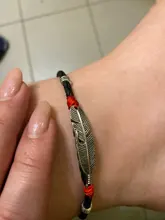 Tobilleras con hojas ajustables para hombre y mujer, hechas a mano, simples y geniales, tejidas, cuerda ajustable, pulsera de pie de la suerte, joyería