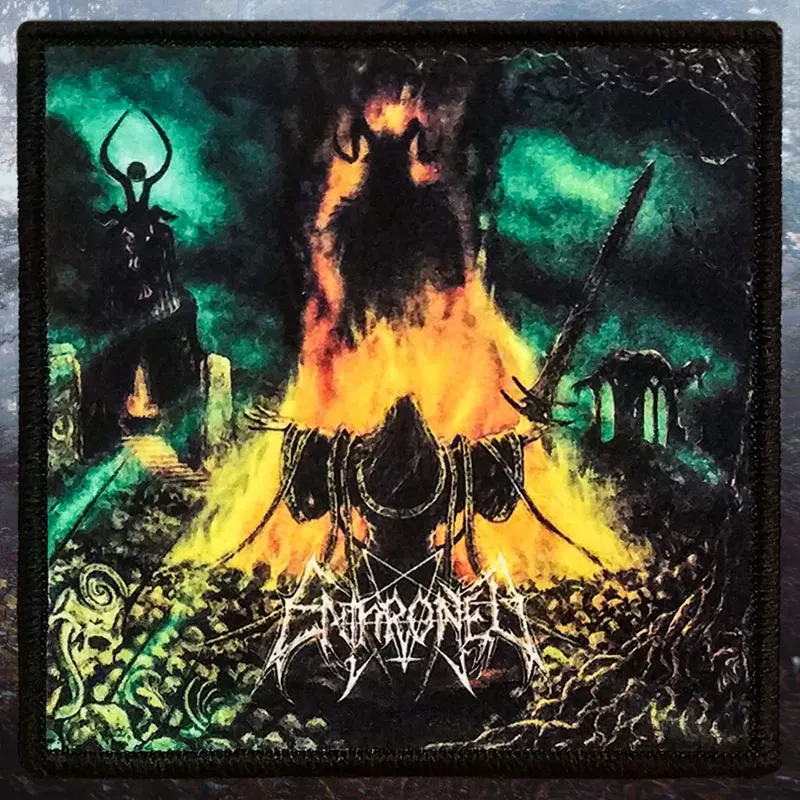 Enthroned - Prophecies of Pagan Fire | Нашивка принтовая Бельгия Belgian Black Metal Блек Метал Дом и сад