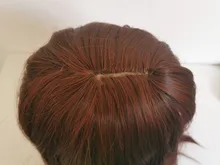 Largo SHANGKE-Peluca de pelo rizado sintético resistente al calor para mujer, pelo falso Natural con parte de pelo medio